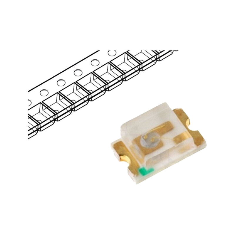 LED; SMD; 0805; albastru; 12÷20mcd; 2x1,25x0,8mm; 140°; 20mA; 100mW