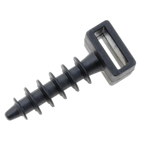 Bolţuri; poliamidă; UL94V-2; neagră; H: 24,7mm; H1: 6,3mm; L: 12,5mm
