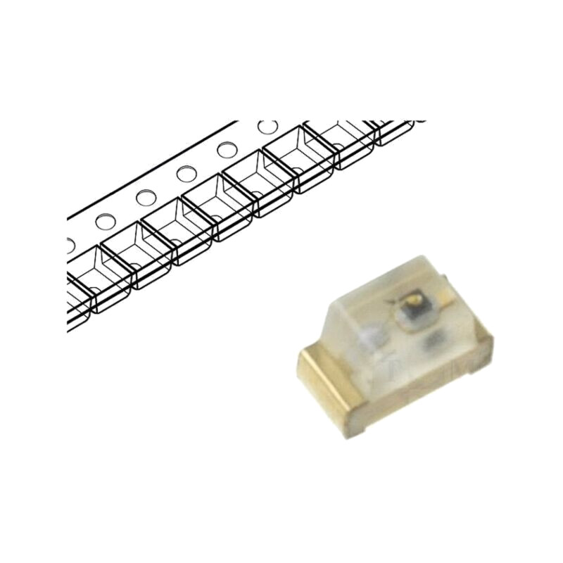 LED; SMD; 0805; roşie; 4÷12mcd; 2x1,25x1,1mm; 120°; 20mA; λd: 625nm