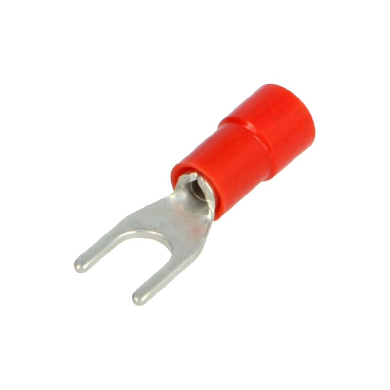 Vârf: furcă; M4; Ø: 4,2mm; 0,25÷1,5mm2; crimpat; pe cablu; izolată