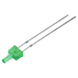 LED; rotund; galben-verde; 150÷220mcd; 90°; Parte frontală: plat