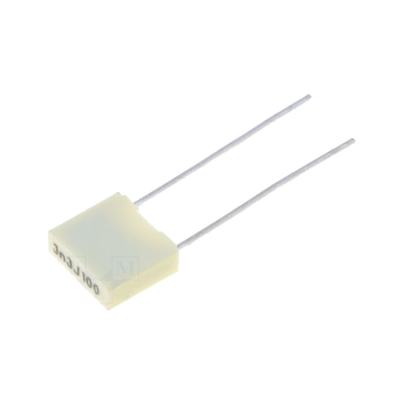 Condensator: cu poliester; 3,3nF; 63VAC; 100VDC; 5mm; ±5%; THT; R82 Condensator: cu poliester; 3,3nF; 63VAC; 100VDC; 5mm; ±5%; THT; R82