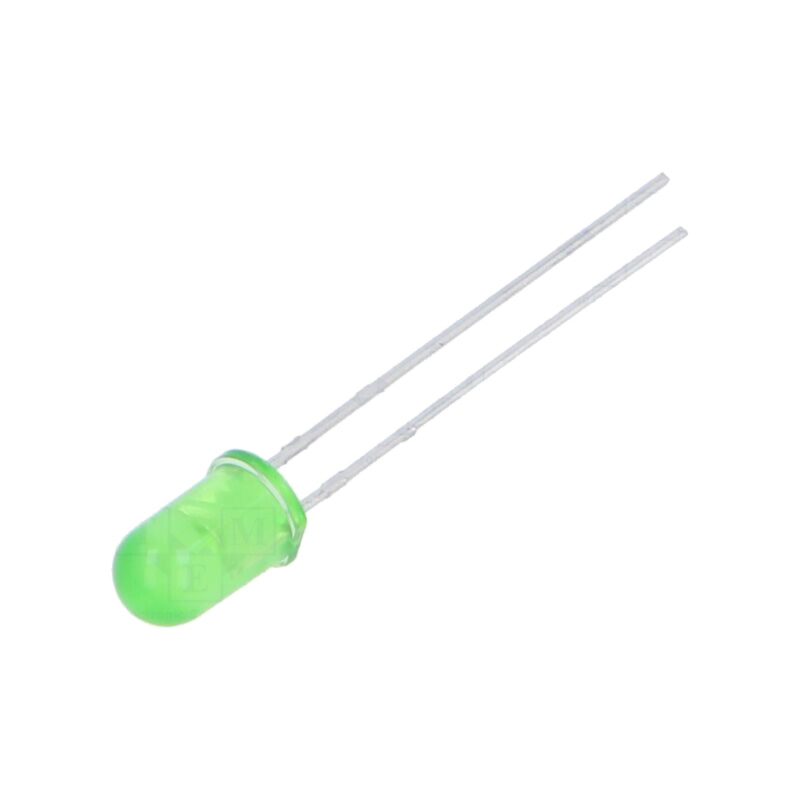 LED; 5mm; galben-verde; 100mcd; 25°; Parte frontală: convex; 2,4VDC