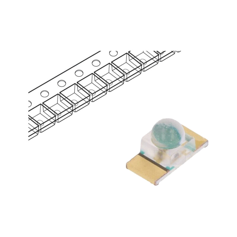LED; SMD; 1608; galbenă; 1120÷4500mcd; 3,2x1,6x1,55mm; 25°; 20mA