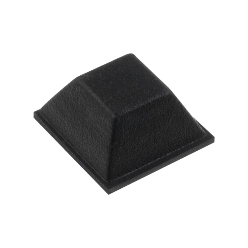 Picioruş autoadeziv; neagră; gumă; A: 12,7mm; B: 7mm; C: 6mm