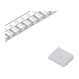 LED; SMD; 2835,PLCC2; albastru; 1700÷2200mcd; 2,8x3,5x0,7mm; 120°