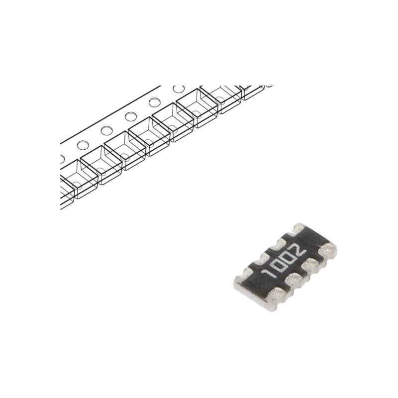 Rezistor multipolar: Y; SMD; 10kΩ; ±1%; 62,5mW; Nr.rezistori: 4
