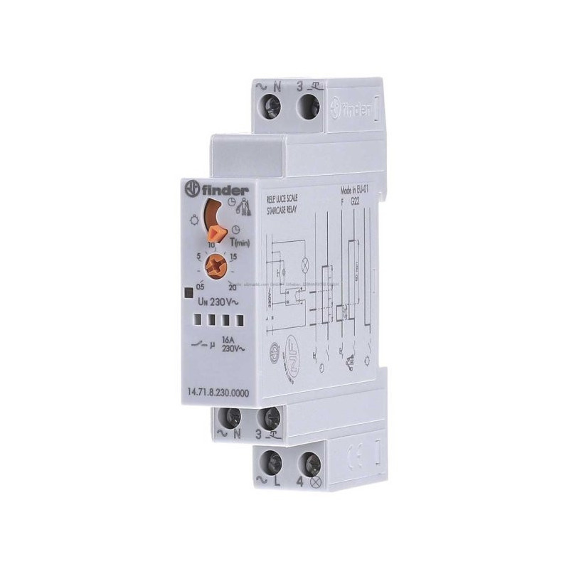 Automat de scară pentru șină DIN 230VAC 16A IP20 | Electronic-mag.ro | Componente Electronice