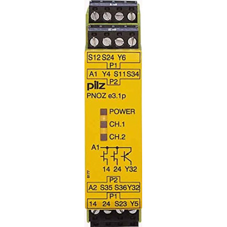 Releu de Siguranță PNOZ e3.1p 24VDC 2 IN 5 OUT | Electronic-mag.ro | Componente Electronice