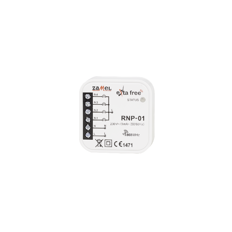 Emițător Fără Fir EXTA FREE Metalic 230VAC IP20 | Electronic-mag.ro | Componente Electronice