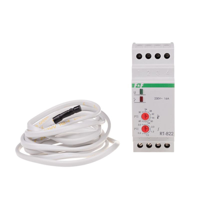 Regulator Temperatură NO/NC pentru Șină DIN RT-822 | Electronic-mag.ro | Componente Electronice