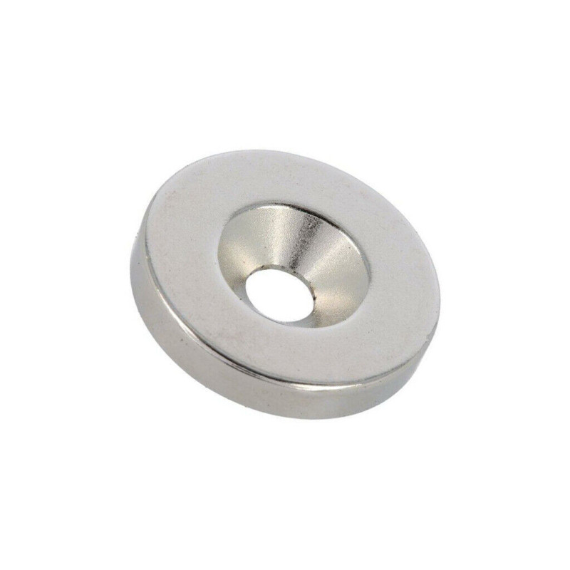 Magnet Neodim Fix 4mm 66N Ø24mm Orificiu 5.5mm | Electronic-mag.ro | Componente Electronice