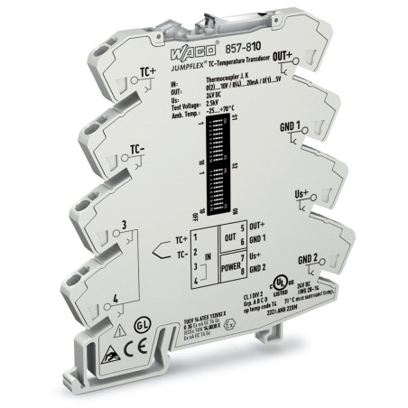 Adaptor de temperatură pentru șină DIN 24VDC IP20 | Electronic-mag.ro | Componente Electronice