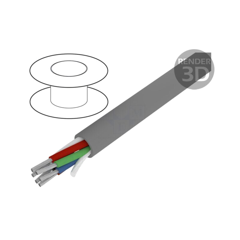 Cablu; Alpha Essential C&C; 6x20AWG; neecranat; 300V; 305m; Cu