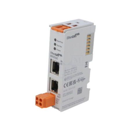 Modul industrial: comunicaţie; -25÷60°C; IP20; EtherCAT; RJ45 x2