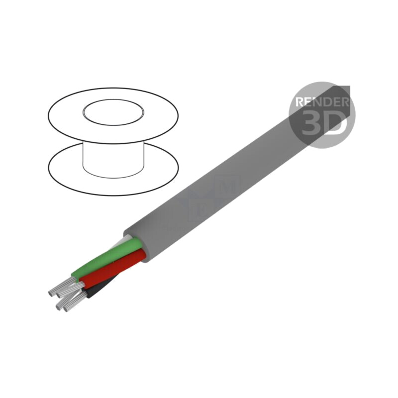 Cablu; Alpha Essential C&C; 4x22AWG; neecranat; 300V; 305m; Cu