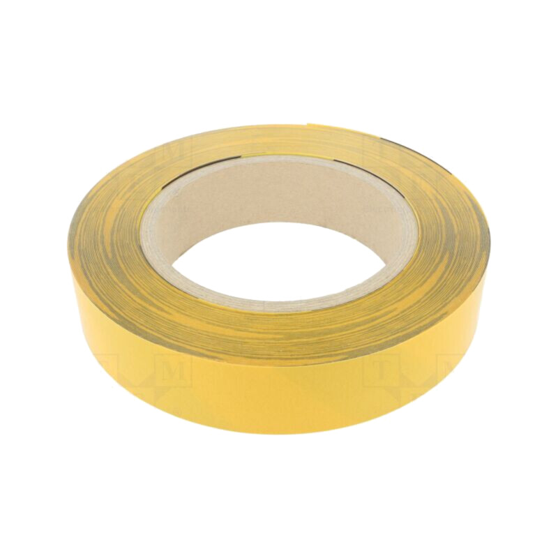 Bandă: de marcare; galbena-neagra; L: 50m; W: 50mm; autoadeziv; PVC