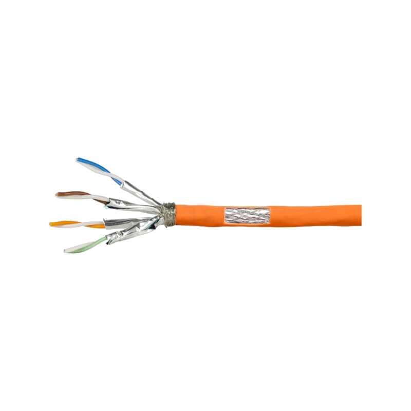 Cablu; S/FTP; 4x2x23AWG; 7; sârmă; OFC; LSZH; portocalie; 200m
