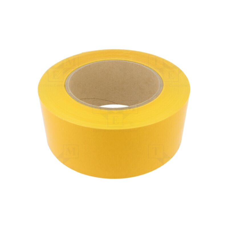 Bandă: de marcare; galbenă; L: 50m; W: 100mm; autoadeziv; PVC
