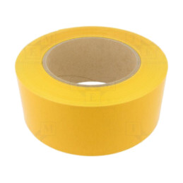 Bandă: de marcare; galbenă; L: 50m; W: 100mm; autoadeziv; PVC