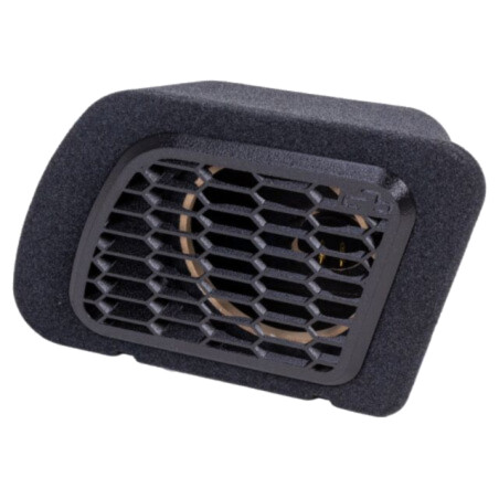 Carcasă difuzor; MDF; neagră; ţesătură; 200mm; Frezare: 225mm; Audi