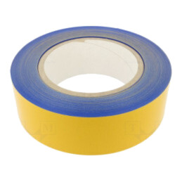 Bandă: de marcare; albastră; L: 50m; W: 75mm; autoadeziv; PVC