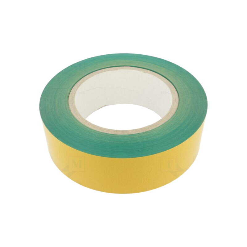 Bandă: de marcare; verde; L: 50m; W: 75mm; autoadeziv; PVC