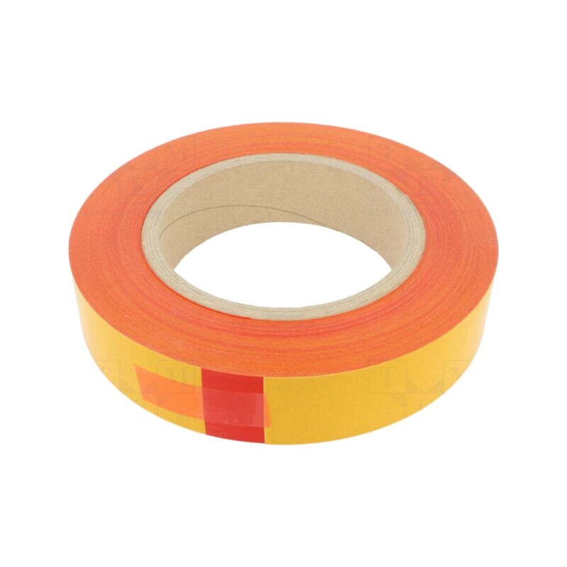 Bandă: de marcare; roşie; L: 50m; W: 50mm; autoadeziv; PVC