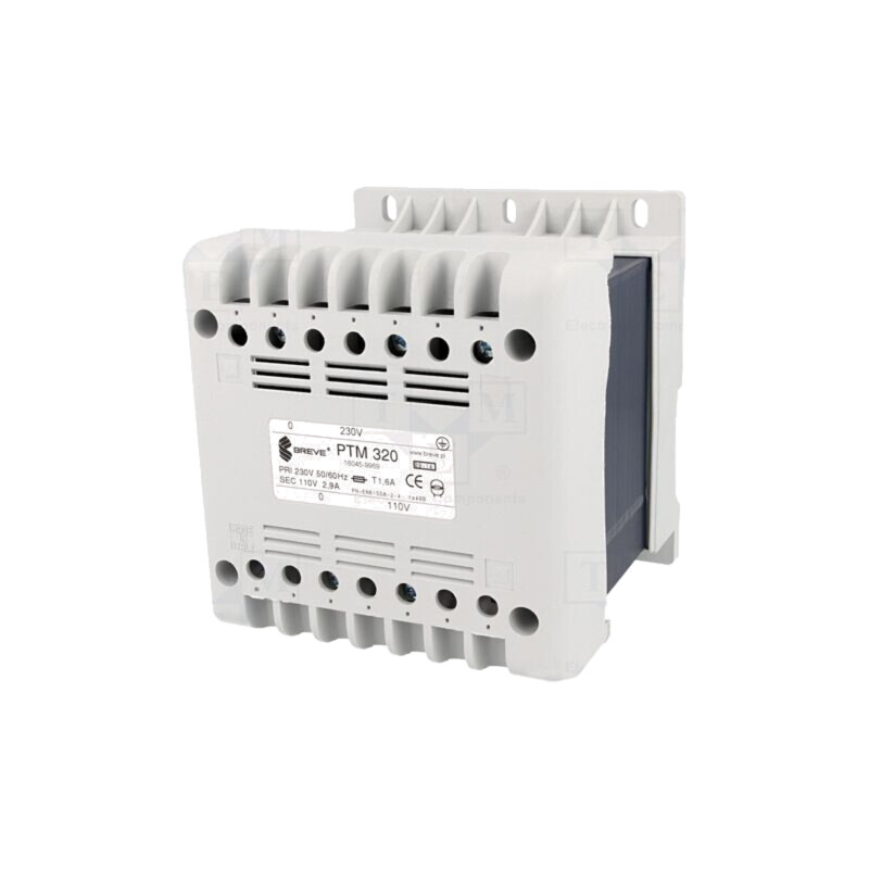 Transformator: alimentare; 320VA; 230VAC; 110V; pentru şină DIN