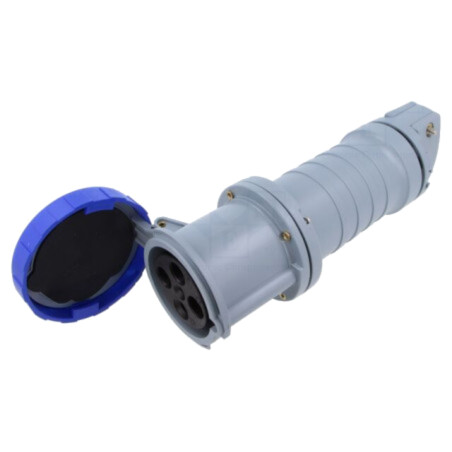 Conector: alimentare AC trifazate; IP&S; 63A; 250V; 250VAC; mufă
