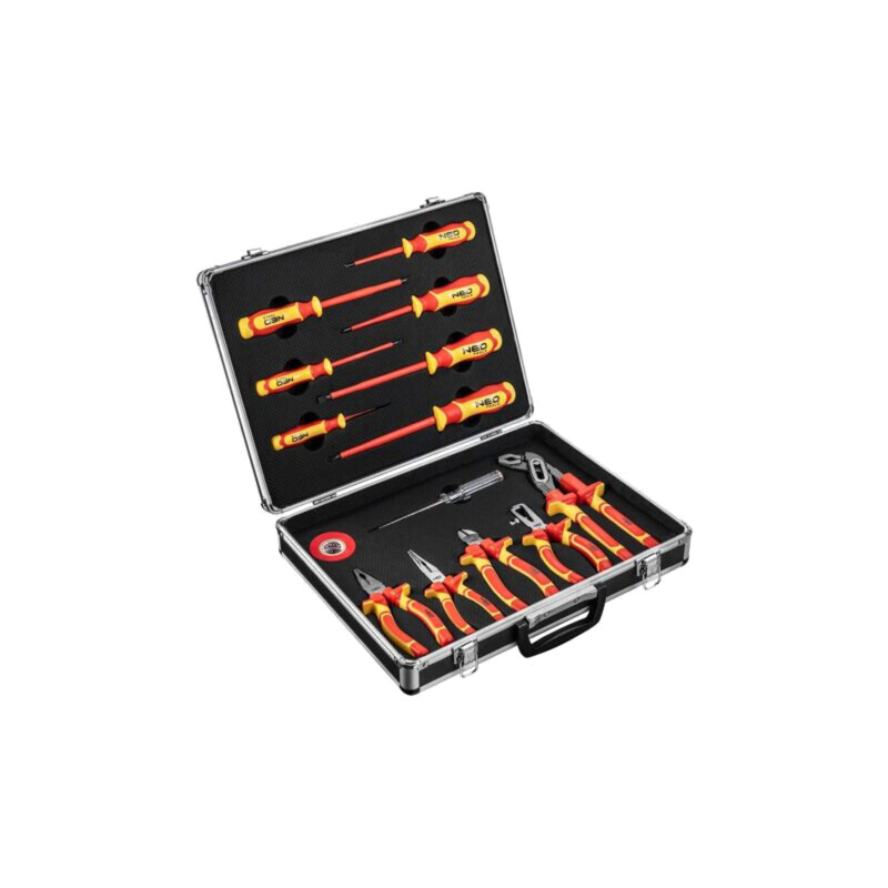 Kit: cleşti, şurubelniţe izolate; pentru electricieni; 1kV