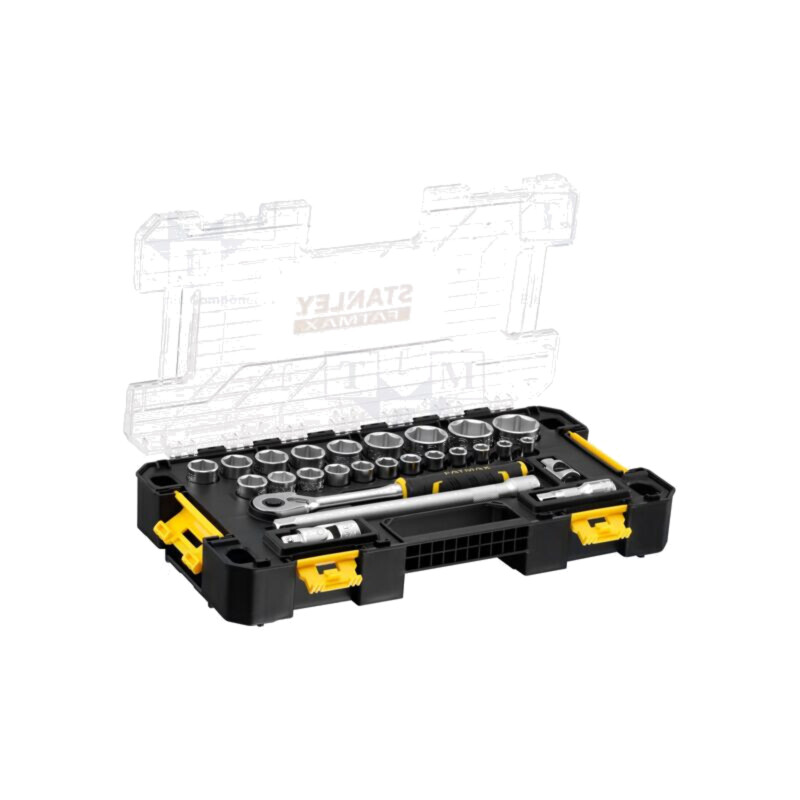 Set chei; 6-puncte,tubulară; Fixare: 1/2"; FATMAX®; 26buc.