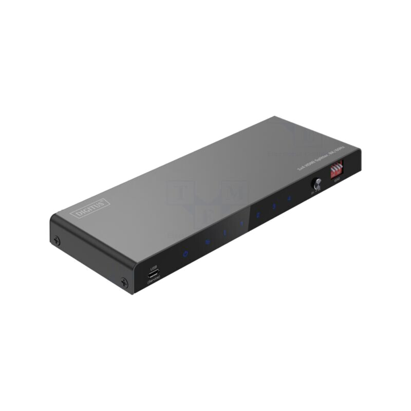 Splitter; HDCP 2.3,HDMI 2.1; neagră; Intr: DC soclu,HDMI soclu