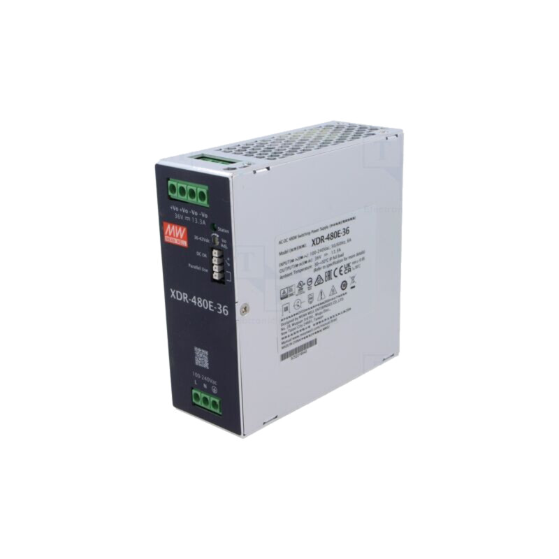 Alimentator: pulsatoriu; pentru şină DIN; 480W; 36VDC; 0÷13,3A