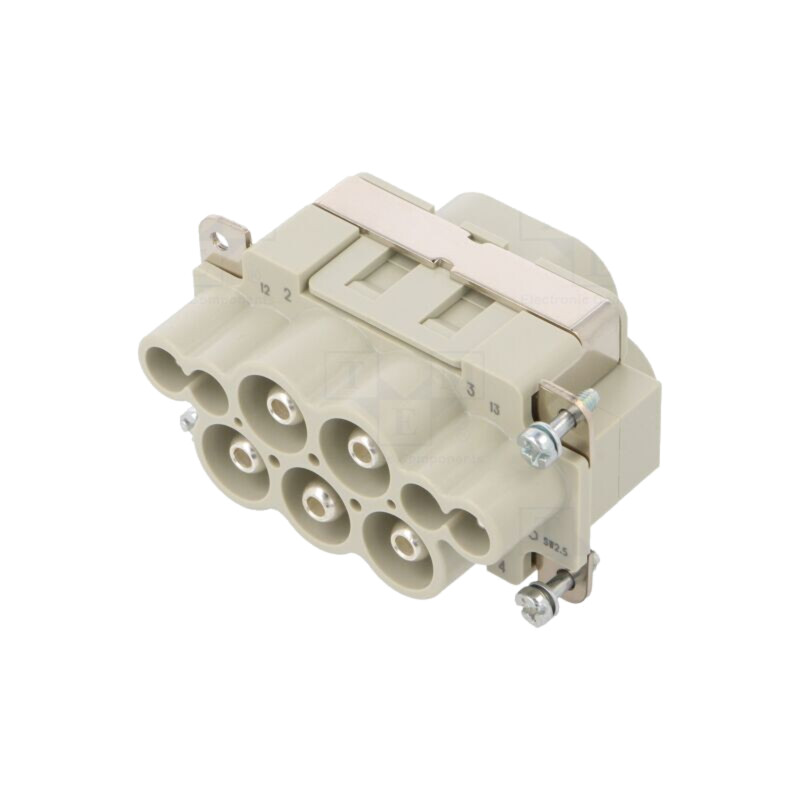 Conector: HDC; inserturi de contact; tată; 16A,63A; 250V,690V