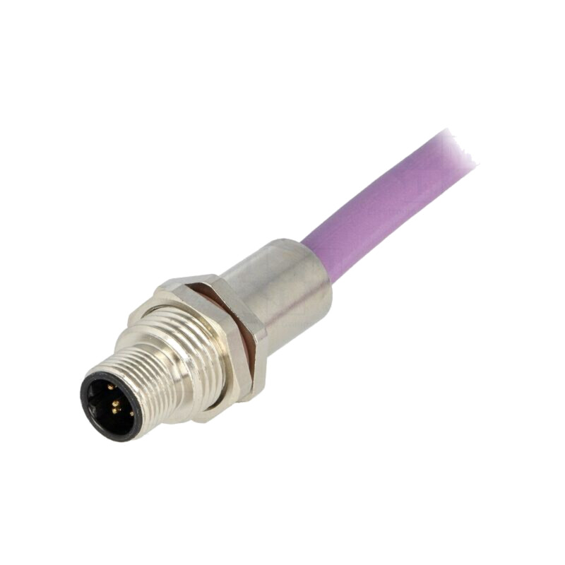 Conector: M12; soclu; tată; PIN: 5; cod B-Profibus; 4A; 250V; IP67