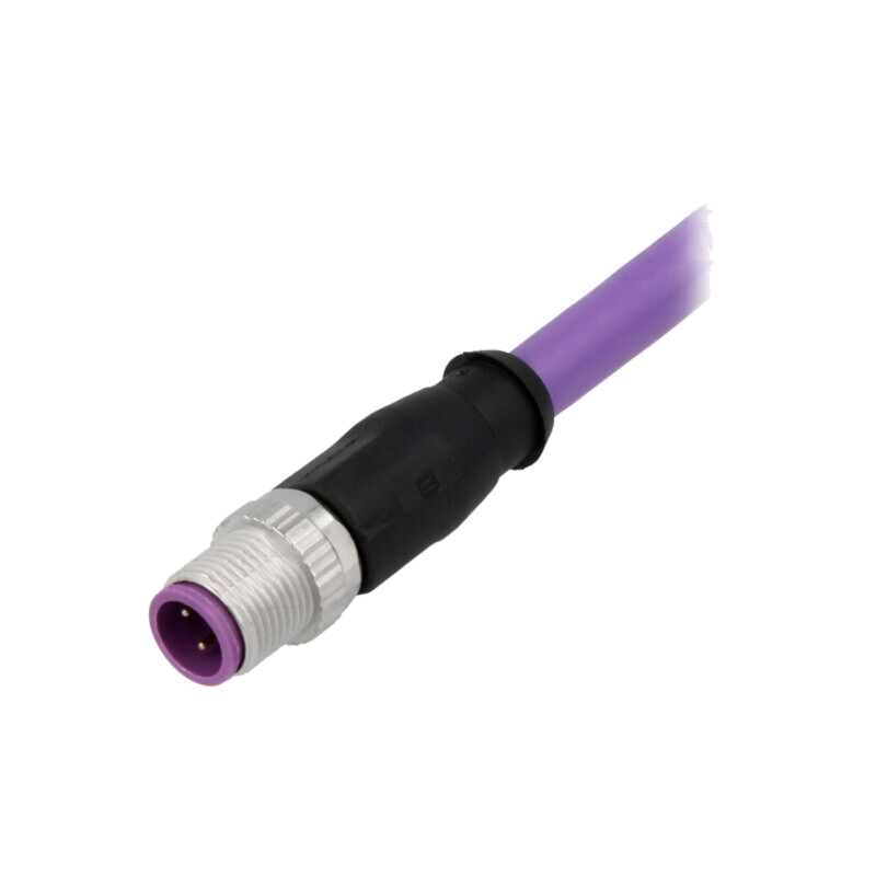 Conector: M12; mufă; tată; PIN: 4; drept; cod B-Profibus; cabluri