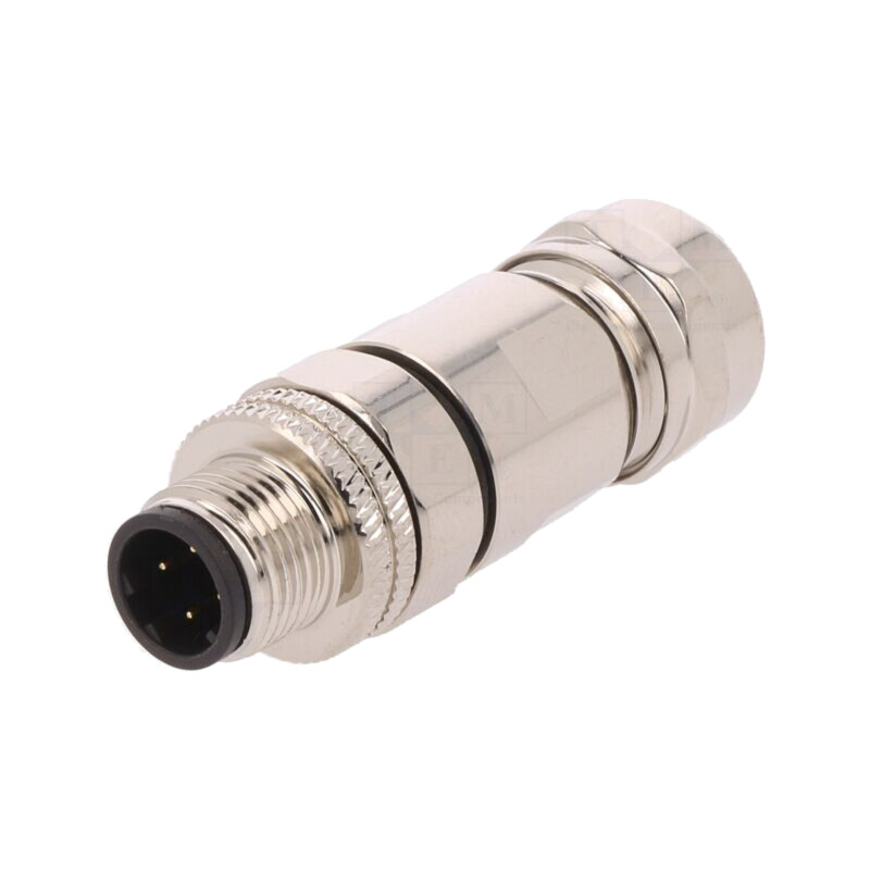 Conector: M12; mufă; PIN: 4; tată; 250V; IP67; lipire; pe cablu; 4A