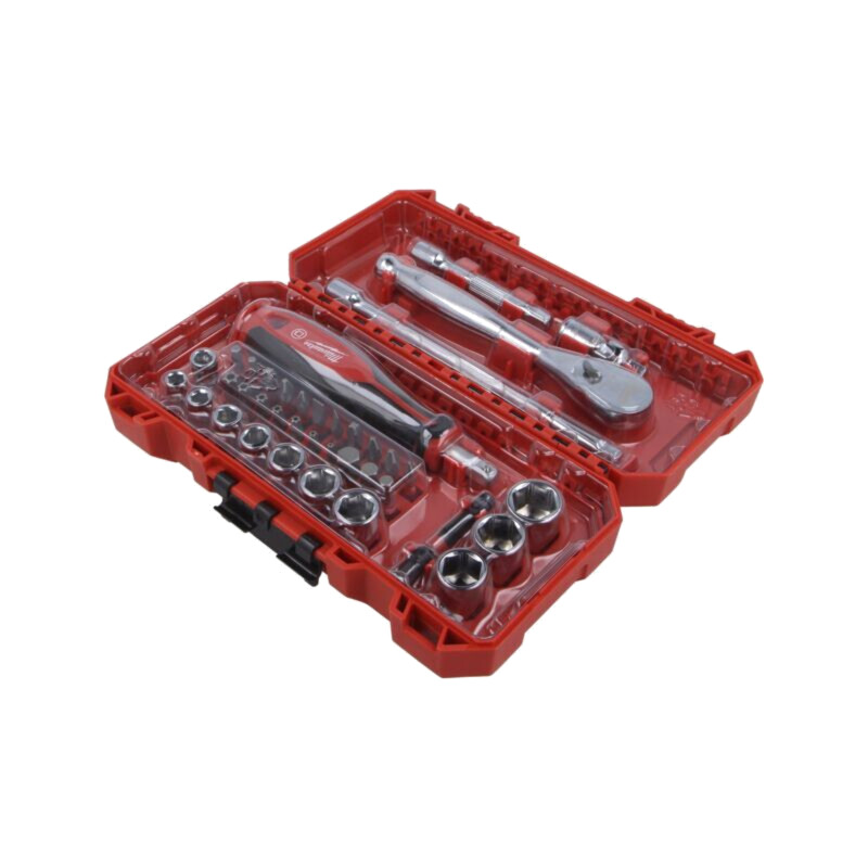 Set chei; 6-puncte,tubulară; Fixare: 1/4"; 38buc.