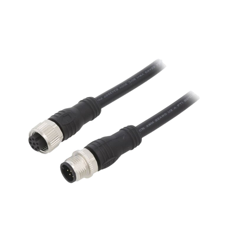 Cablu: pentru senzori/automatizări; M12; PIN: 8; 3m; mufă; 36VDC