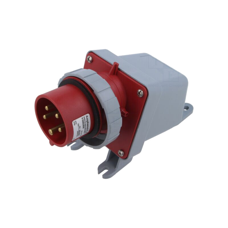 Conector: alimentare AC trifazate; IP&S; 16A; 415V; soclu; tată