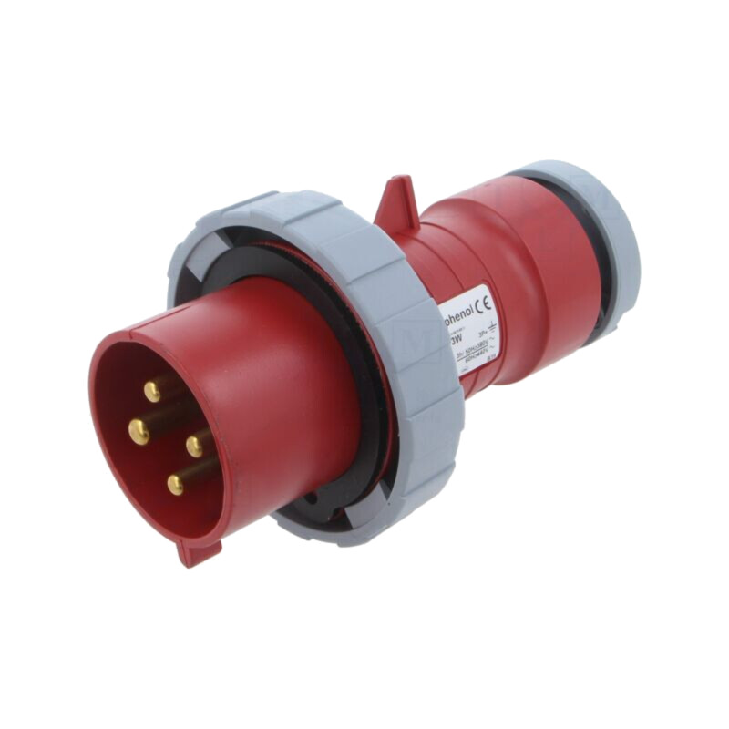 Conector: alimentare AC trifazate; IP&S; 32A; 440V; mufă; tată