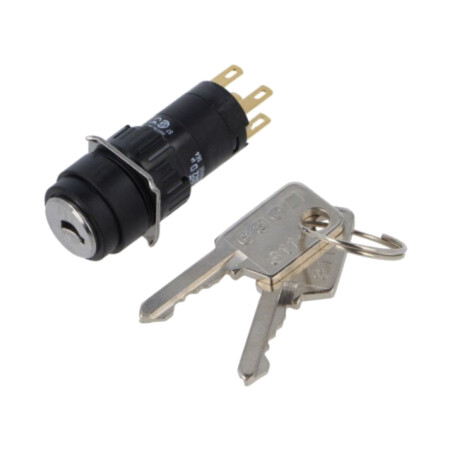 Comutator: rotativ cu cheie; 16mm; Poz.i stab: 2; NC + NO; 51