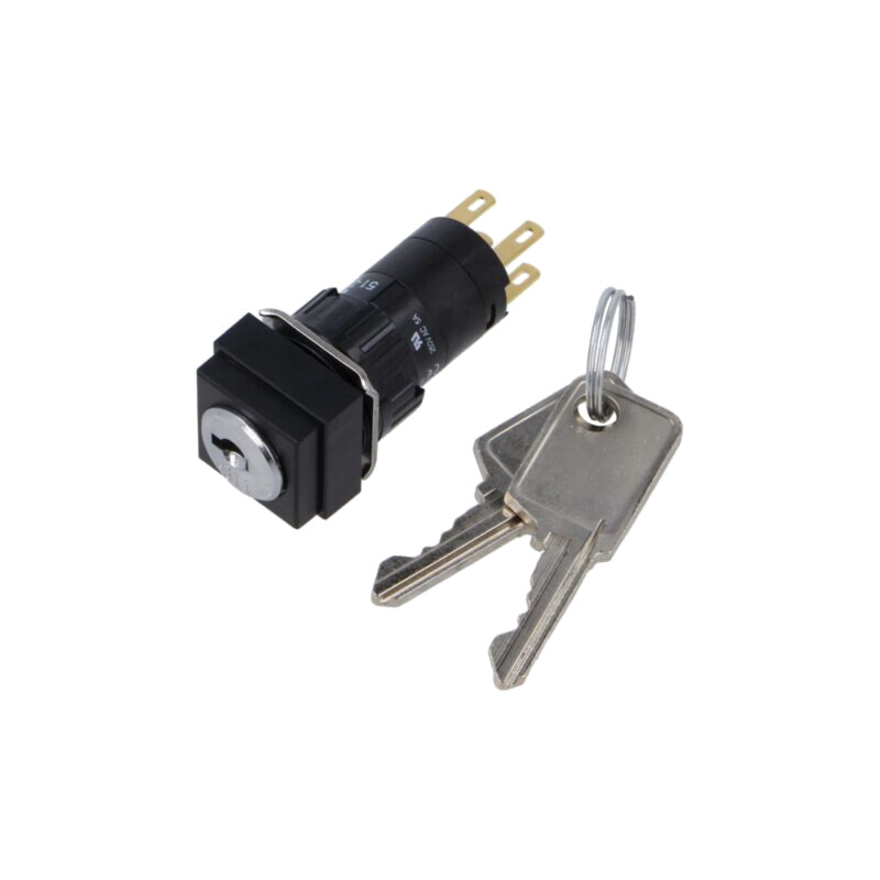 Comutator: rotativ cu cheie; 16mm; Poz.i stab: 2; NC + NO; 51