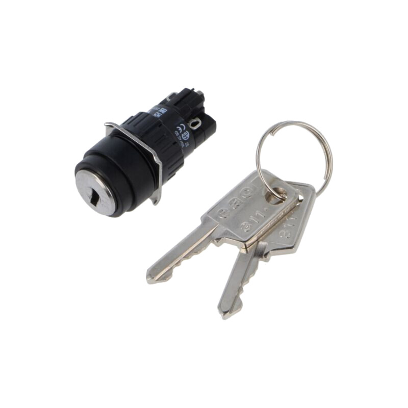 Comutator: rotativ cu cheie; 16mm; Poz.i stab: 2; NC + NO; 51