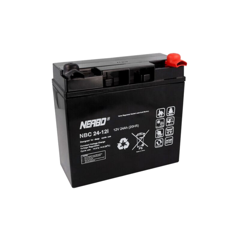 Acumul: plumb-acid; 12V; 24Ah; AGM; nu necesită întreţinere; 7kg