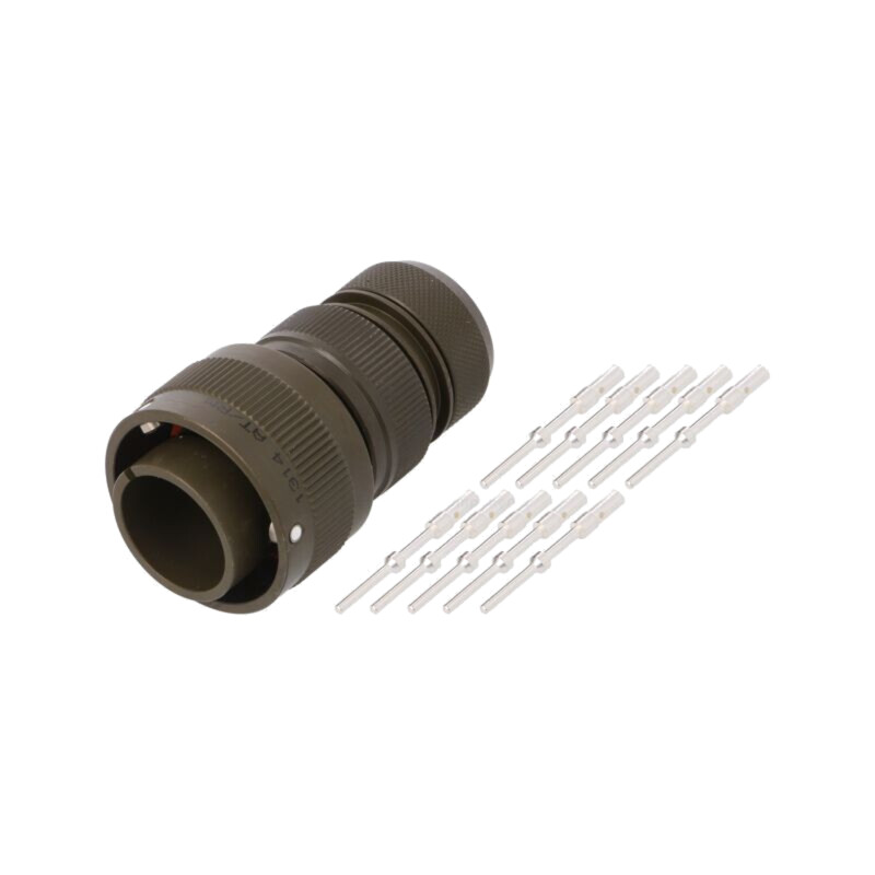 Conector: militar; mufă; tată; PIN: 10; VG95234; 22A; drept; crimpat