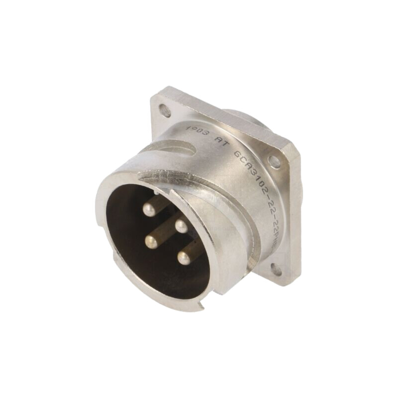 Conector: militar; soclu; tată; PIN: 4; GCA; 74A; lipire; argintat