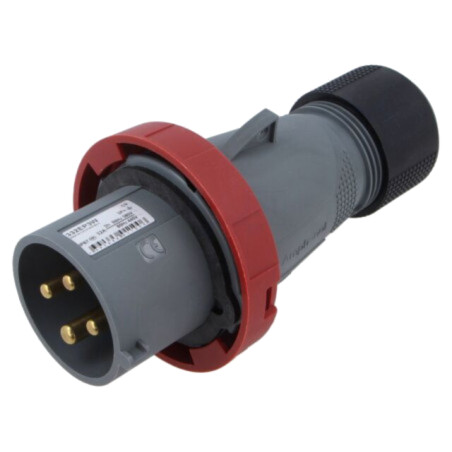 Conector: alimentare AC trifazate; IP&S; 32A; 440V; mufă; tată