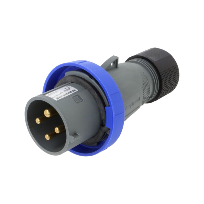 Conector: alimentare AC trifazate; IP&S; 32A; 250V; 250VAC; mufă